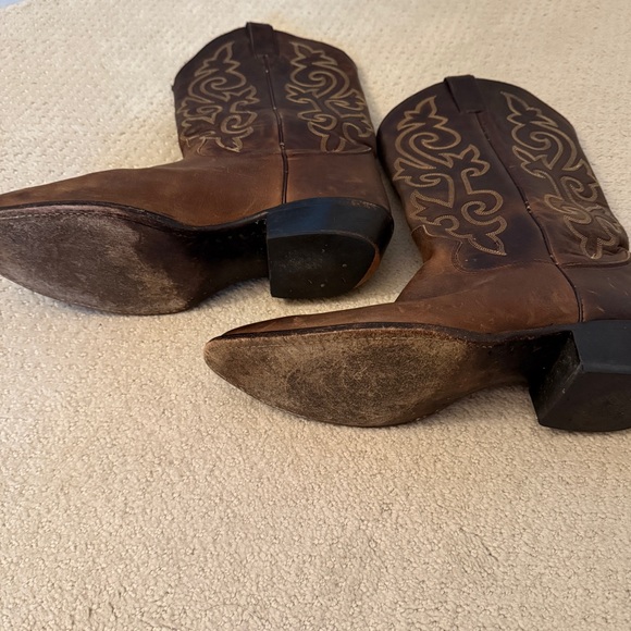 Justin Brown Western Cowboy Boots Size 11 - Picture 6 of 9